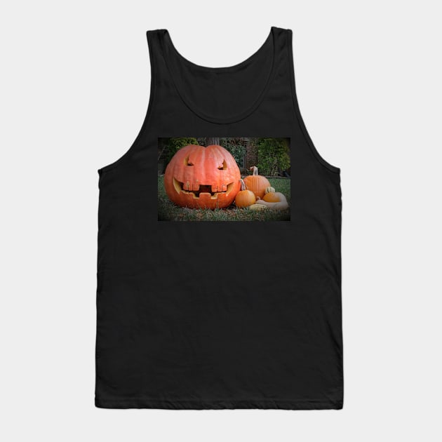 Halloween Jack-o-lantern Tank Top by Elizabeths-Arts